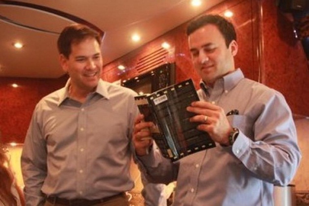 Senator Rubio and Albert Martinez sharing a laugh
